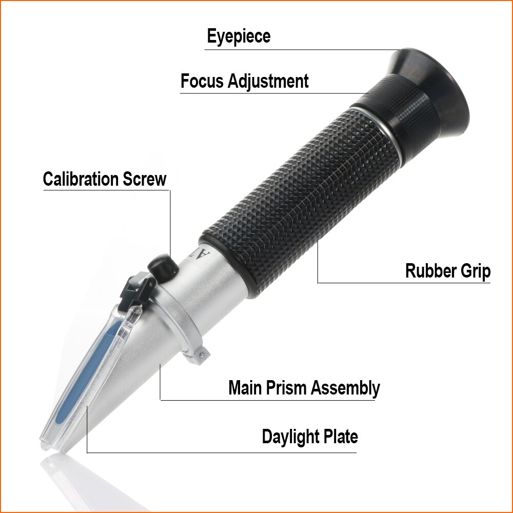RZ Refractometer Salinity Meter Auto Refratometro Tester 0-100% Brix RZ118 Aquarium Refractometer Salt Hydrometer
