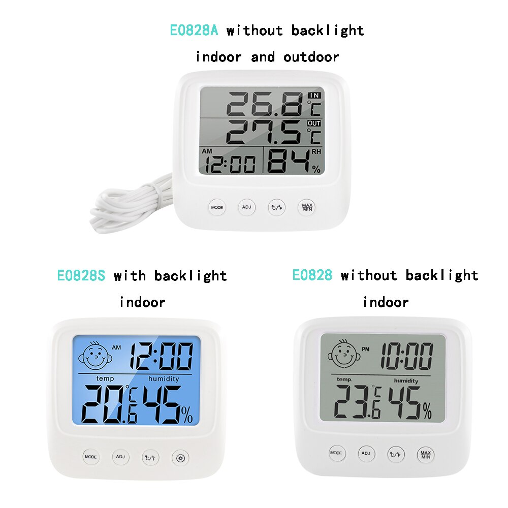 Smart LCD Digital Temperature Humidity Meter Backlight Home Indoor Electronic Hygrometer Thermometer Weather Station Baby Room