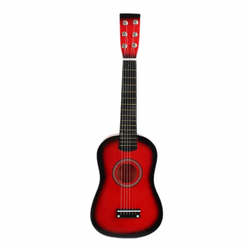 23Inch Gitaar Mini Gitaar Basswood Kid 'S Muzikale Speelgoed Akoestische Snaarinstrument Met Plectrum 1st String Zwart: Red23 inches