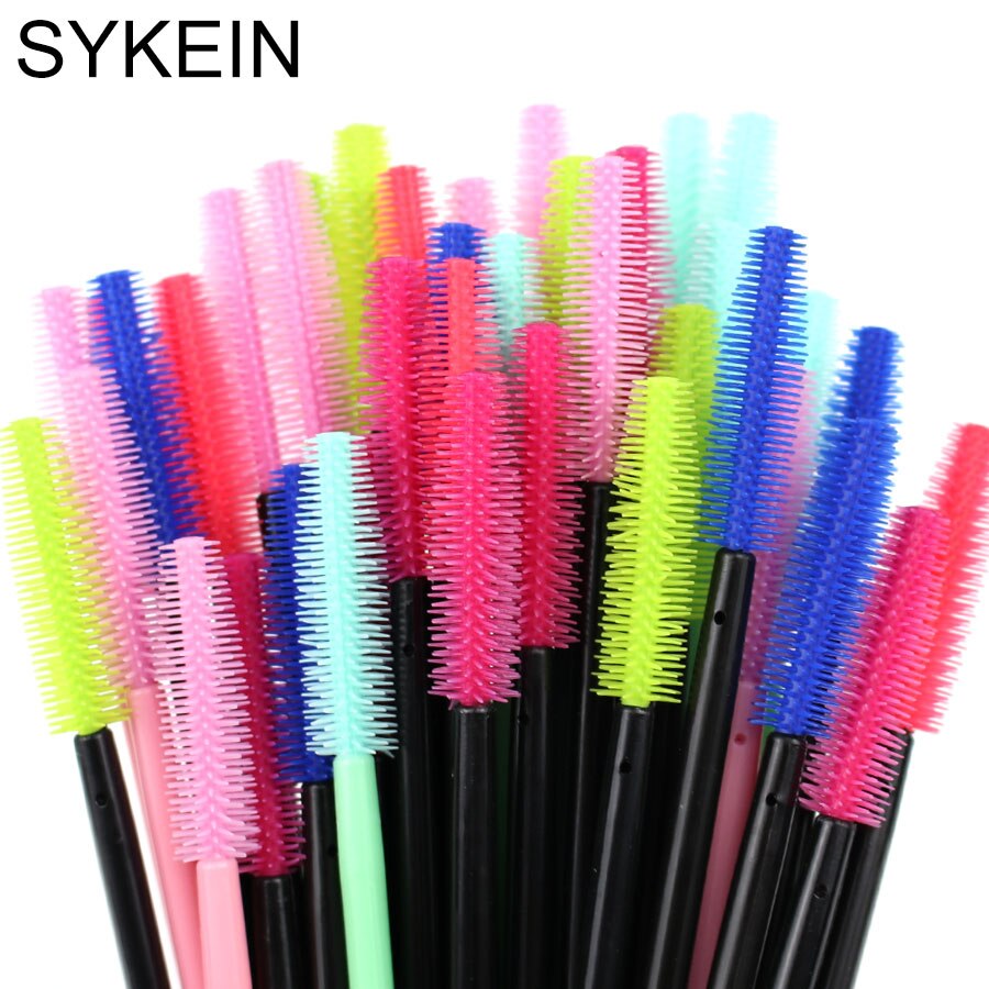25 Pcs Silikon Pinsel Einweg Wimpern Werkzeug Kamm Mascara Zauberstäbe Make-Up Pinsel Individuelle Applikator Kit für Auge Applikator