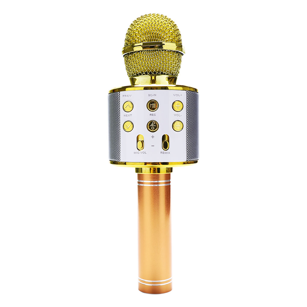 Ws858 bluetooth trådløs mikrofon højttaler håndholdt mikrofon karaoke mic ktv musikafspiller sangoptager