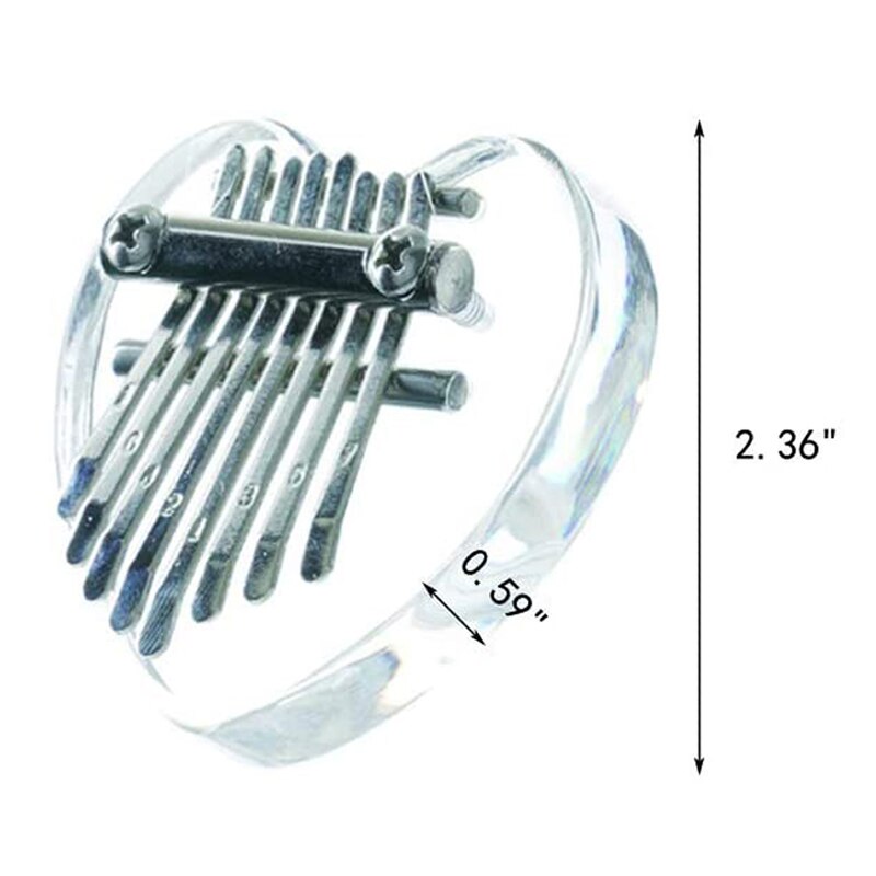8 Keys Mini Kalimba Exquisite Finger Thumb Piano Marimba Musical Teclado Instruments Acrylic Handheld Keyboard Pocket Carlimba