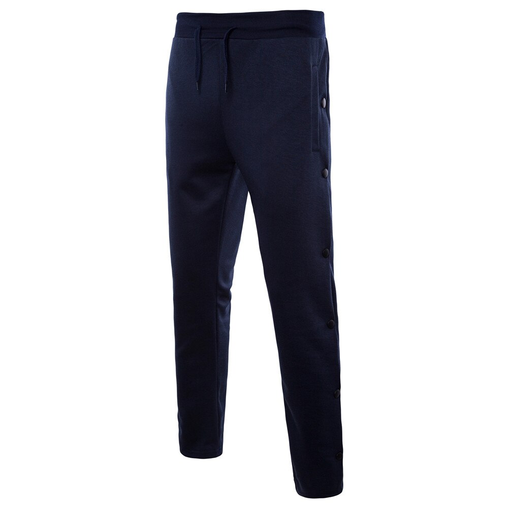 Pantalones deportivos swagwhath para hombre, pantalones casuales rectos pequeños y abiertos por el lateral con botón en el lateral, pantalones para hombre, ropa deportiva de chándal de Hip Hop