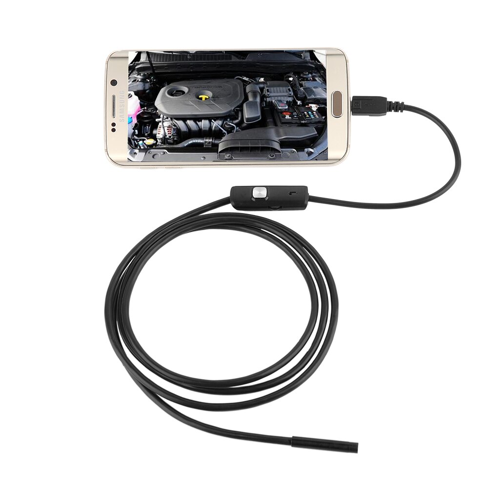 Caméra endoscopique étanche USB, objectif 5.5MM câble Semi-rigide 1M/2M/3.5M/5M, Android, Endoscope, Mini caméra, pour téléphone PC Android