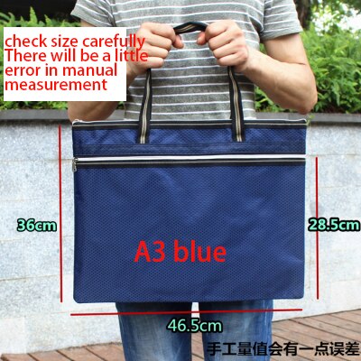 A2 A3 tkaniny aktówka, szkicownik 8k projekt szkic rysunek przenośna papierowa torba: A3  niebieski