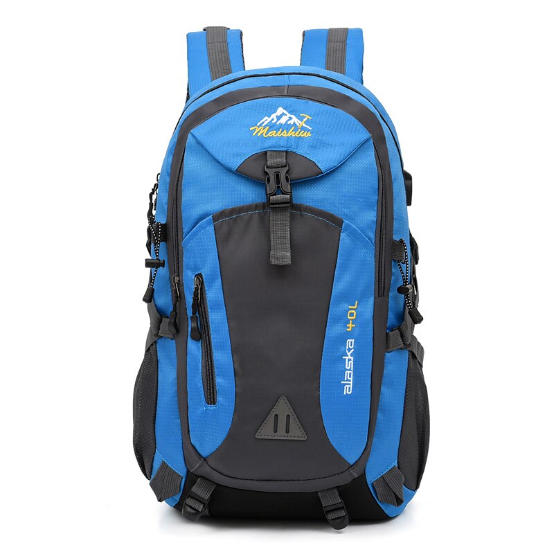 Mochila deportiva impermeable de 40l de capacidad para hombre, bolsa de viaje unisex para deporte al aire libre, montañismo, senderismo, escalada y camping: Azul