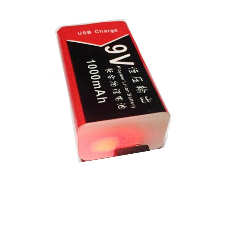 GTF-batería recargable de polímero de litio, USB, 9V, 1000mAh, para micrófono, juguete, mando a distancia: 1pc