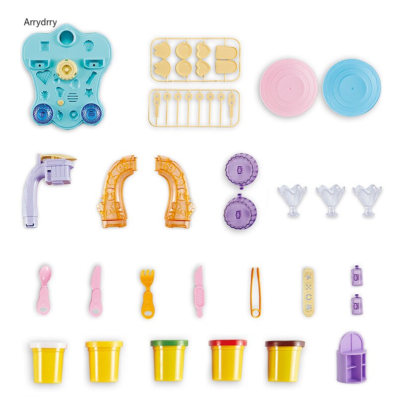 Neue Kinder Kreative 3D Pädagogisches Beleuchtung Musik Eis Maschine Farbe Schlamm Anzug Kindergarten Rolle Spielen Spielzeug Geschicklichkeit Übung