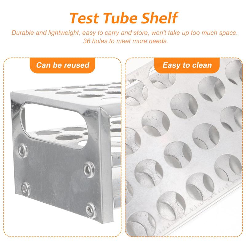 1pc Laboratory Test Tube Stand Aluminum Test Tube Rack Test Tube Holder