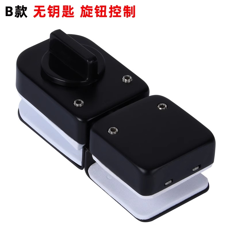 Black Non-perforated Glass Lock Single/double Glass Door Lock Stainless Steel Bathroom Door Lock Home Hardware Door Accessories: Greyish Brown
