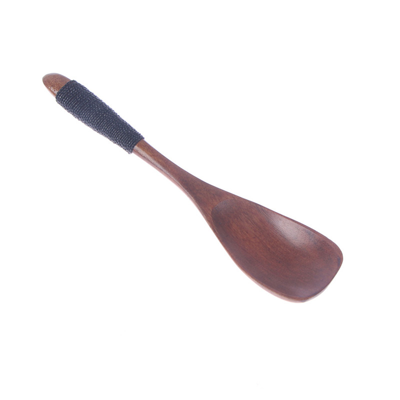 Natual Wooden Spoon Kitchen Cooking Utensils Japanese Style Soup Teaspoon Catering Cuchara De Madera Creativa: G- 8x3.5cm