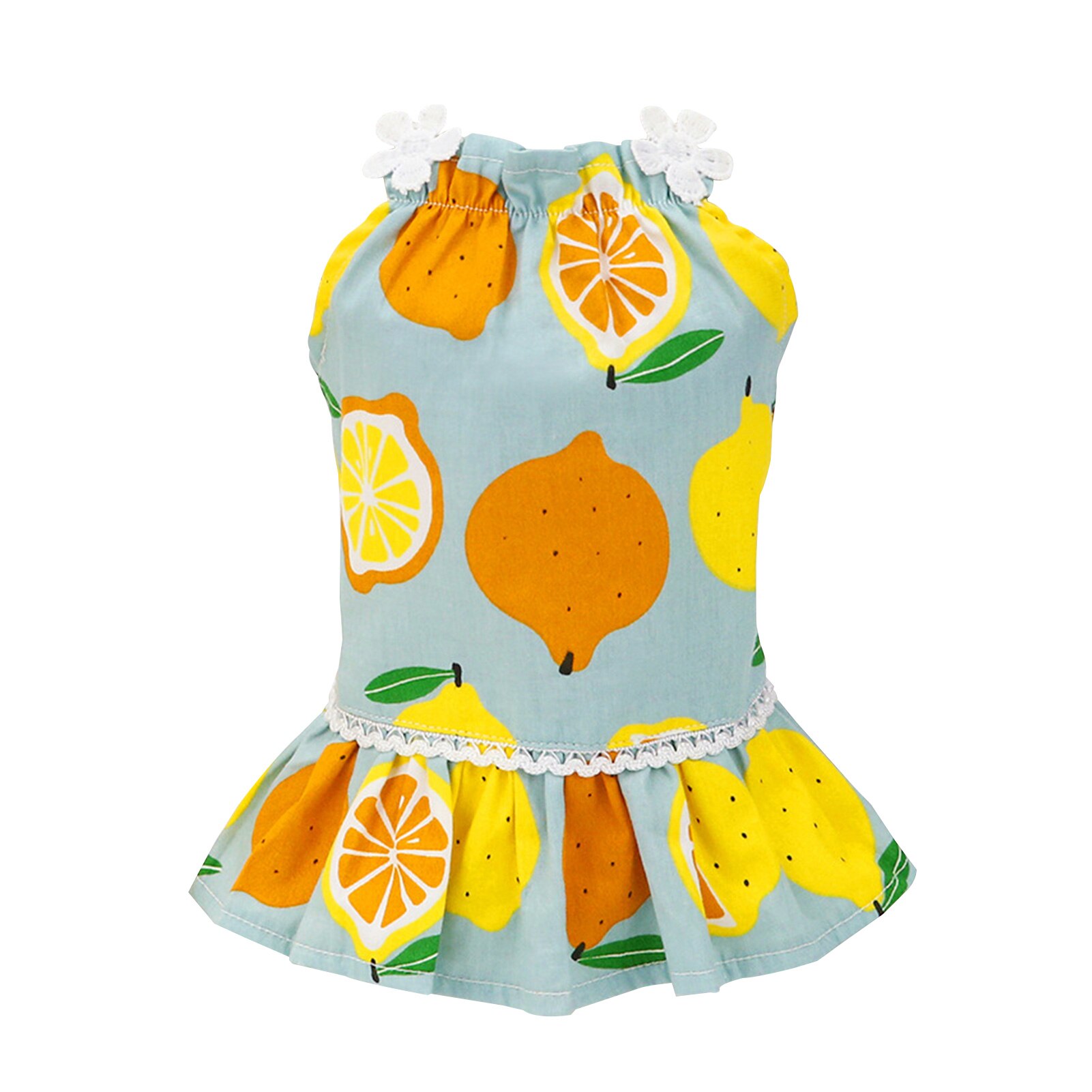 Summer Pet Printed Clothes For Dogs Floral Shirt Jackets Dog Coat Puppy Costume Cat Spring Clothing Pets Outfits: Blue M