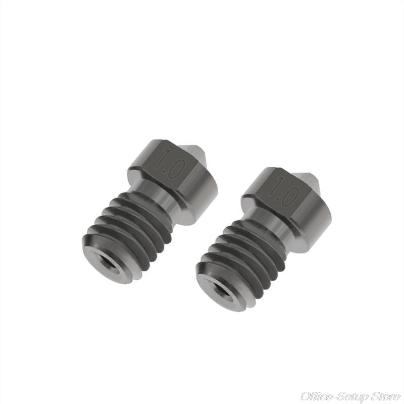 Tigh Hardened Steel V6 Nozzles For High Temperature 3D Printing PEI PEEK Carbon Fiber Filament For E3D Titan Aero Hotend