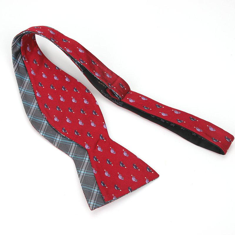 Pajaritas rojas para hombre, accesorios de corbata de mariposa, Jacquard clásico, a la , novedad: Red