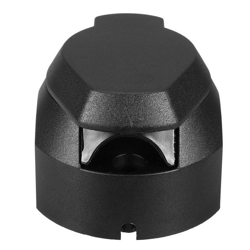 Adaptador de enchufe impermeable para remolque caravana camión negro útil