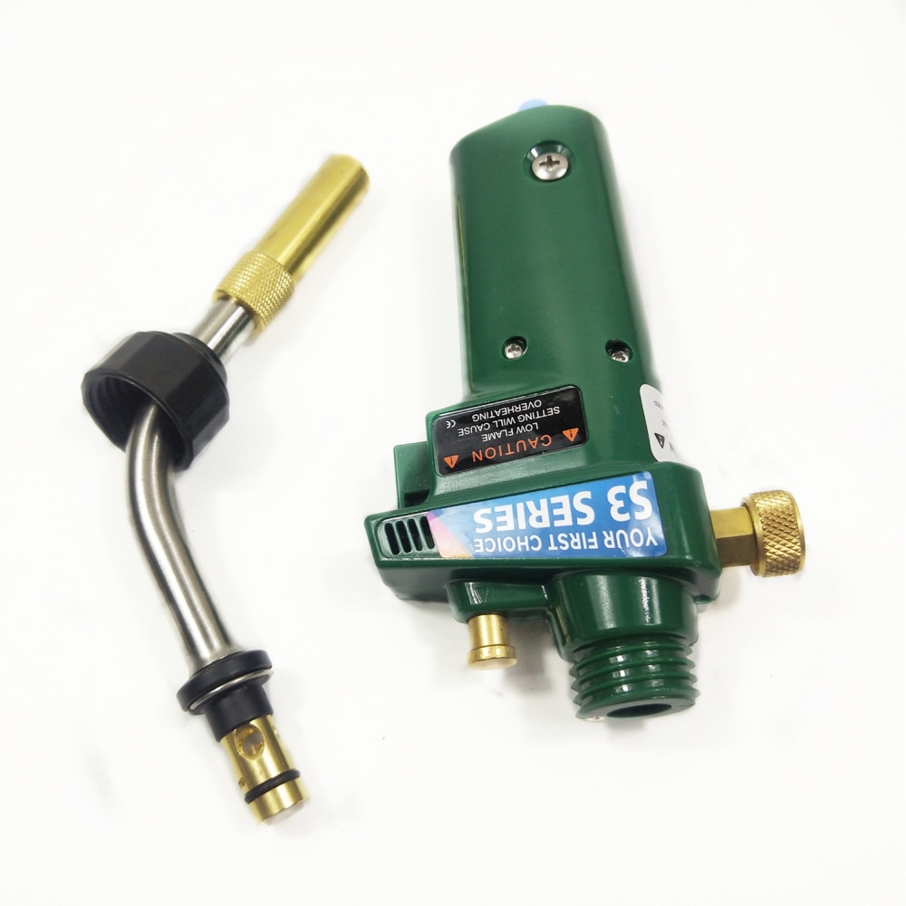 Mapp Gas Brazing Torch with Self Ignition Trigger suit 14.1-16oz MAPP Propane Cylinder CGA600(1"-20UNEF) Brazing Torch Burner