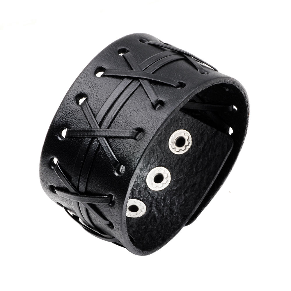 and fashionable leather bracelet in , suitable for men with and adjustable width bracelet