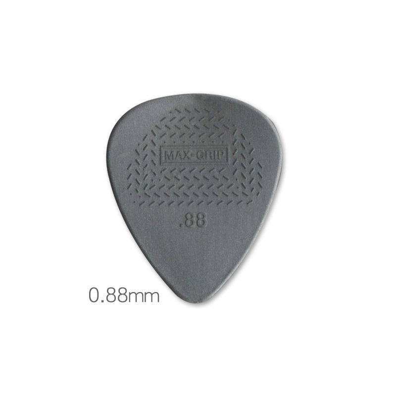 Dunlop plectrum . 449r max-grip nylon halkfri plektrum för akustisk gitarr. tjocklek 0.6/0.73/0.88/1.00/1.14/1.50mm.: Röd