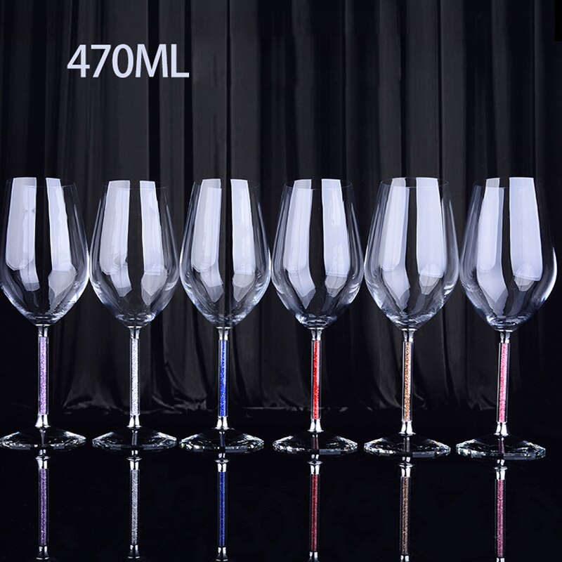 Luksus krystal vinglas sæt bæger champagne med diamanter kop high-end bryllup hjem drikke glas