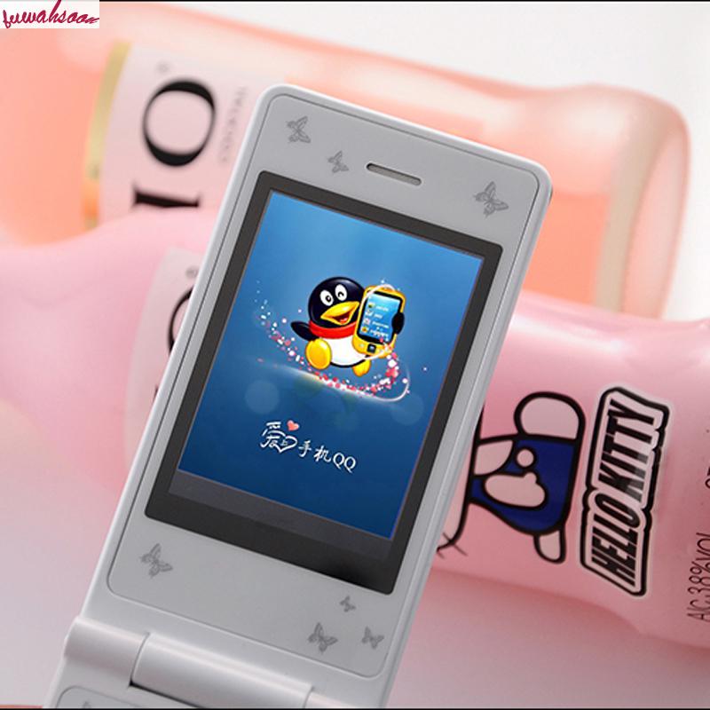 Flip Telefoon D11 Dual Sim 1800Mah Card Vrouwen Meisjes Lady Leuke Led Zaklamp Mobiele Telefoon Kuh Celular Hoofdtelefoon