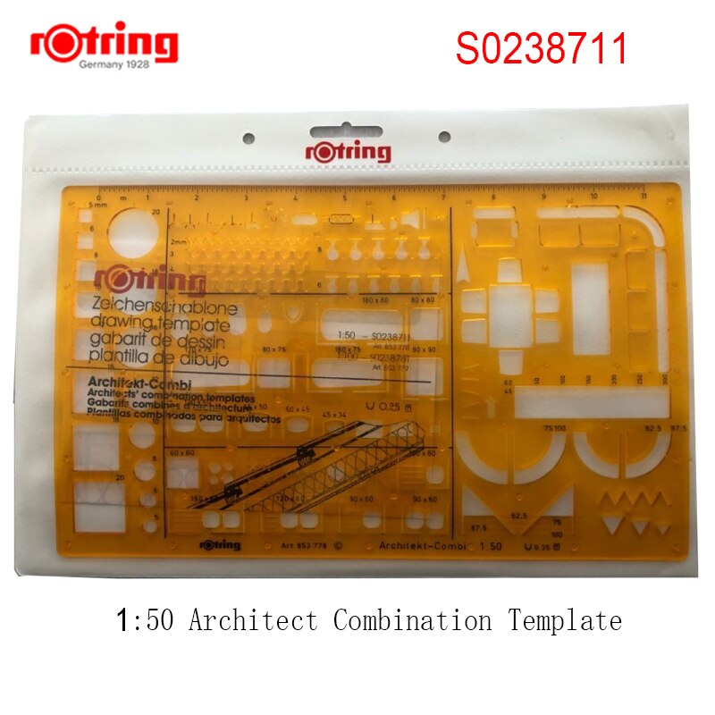 rotring Architect combination Template 1:50/1:100 drawing tools