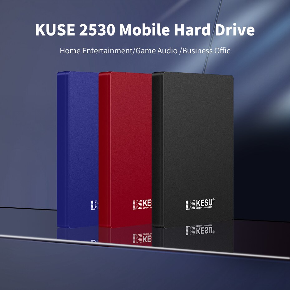 Kesu hdd 2.5 -tommers bærbar ekstern harddisk 250gb 320gb 500gb 1tb usb 3.0 lagringskompatibel til pc mac stasjonær macbook