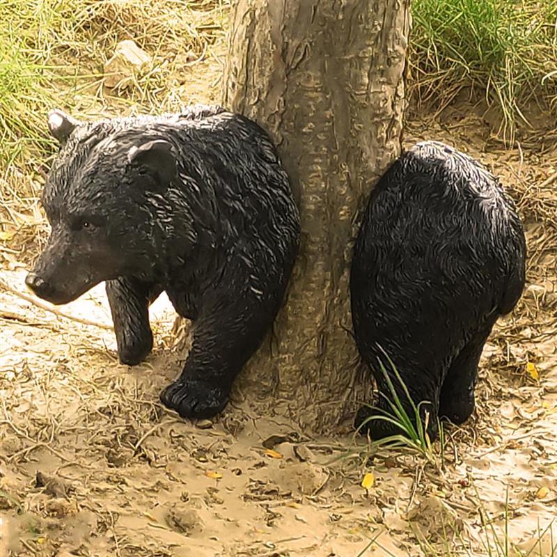 3D Knuffel Zwarte Beer Boom Standbeeld Decoratie Outdoor Standbeeld Outdoor Tuin Standbeeld Peeper Zwarte Beer Boom Hanger Decoratie