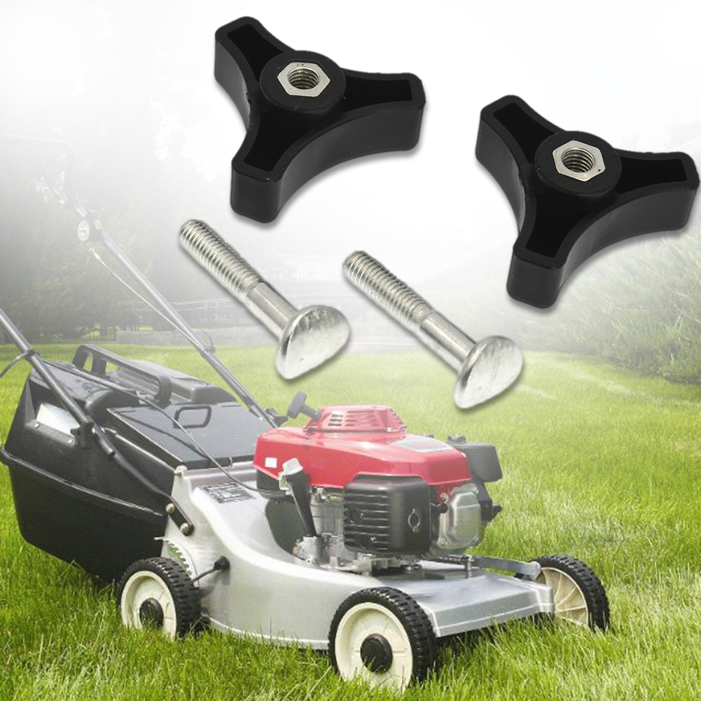 Black Lawn Machine Triangles Knob Handle Bolt Replacement Parts Handlebar Wheel Knob Bolt Nut Screw Bolt for Lawn Mower Machine