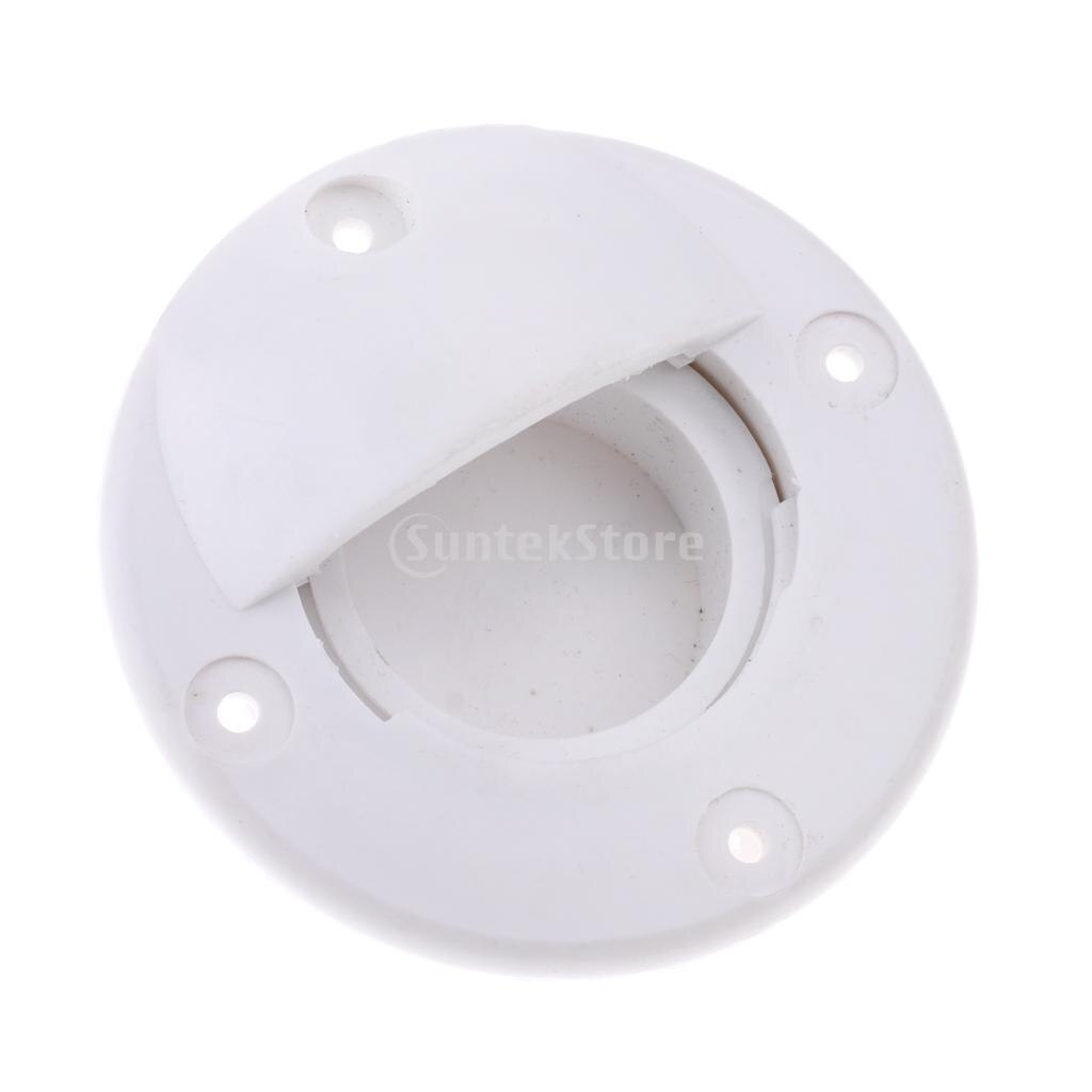 Universal White Nylon Marine Boat Transom Deck Mount Drain Scupper Valve Screw Cap Bung Stopper Replacement Accessories