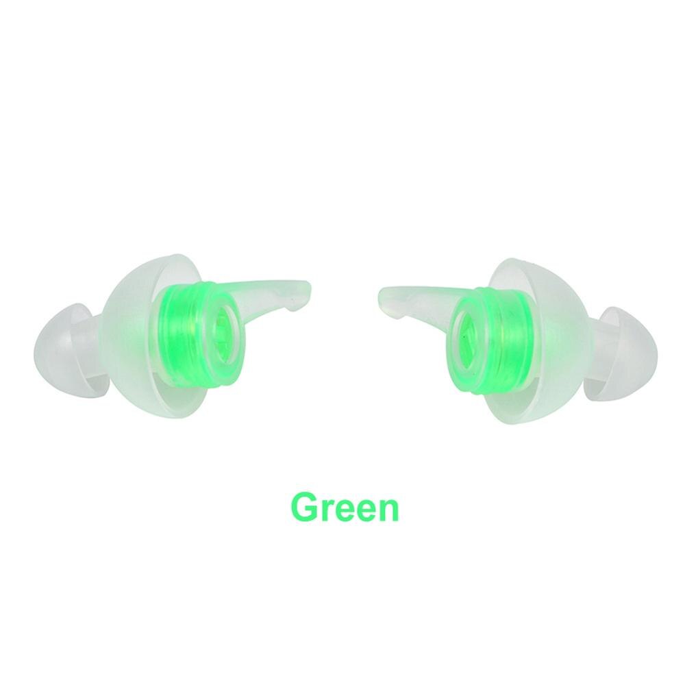Tapones antirruido para los oídos, tapones para los oídos de silicona para dormir, en forma de árbol, con cancelación de ruido, protección auditiva, 1 par: Verde