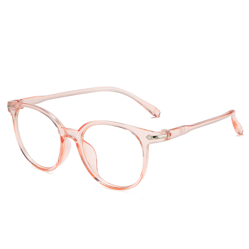 Blue Ray Computer Glasses Women Screen Radiation Eyewear Brand Office Gaming Blue Light Goggle UV Blocking Eye Spectacles: Transparent pink