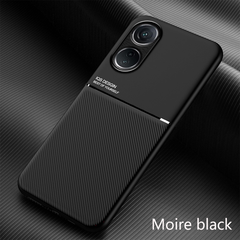 etui na telefon OPPO A78 A 78 4G z magnetycznym uchwytem i teksturą skóry etui na telefon OPPO A 78 A78 6,43" CPH2565 Wstrząsoodporna miękka tylna obudowa: Beżowy