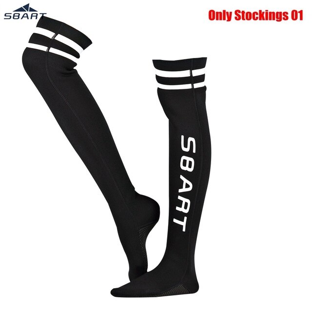 Smart-traje de buceo de neopreno de 2MM para mujer, traje de buceo de manga larga, protección solar, equipo de buceo Anti-UV: 01 sock / S