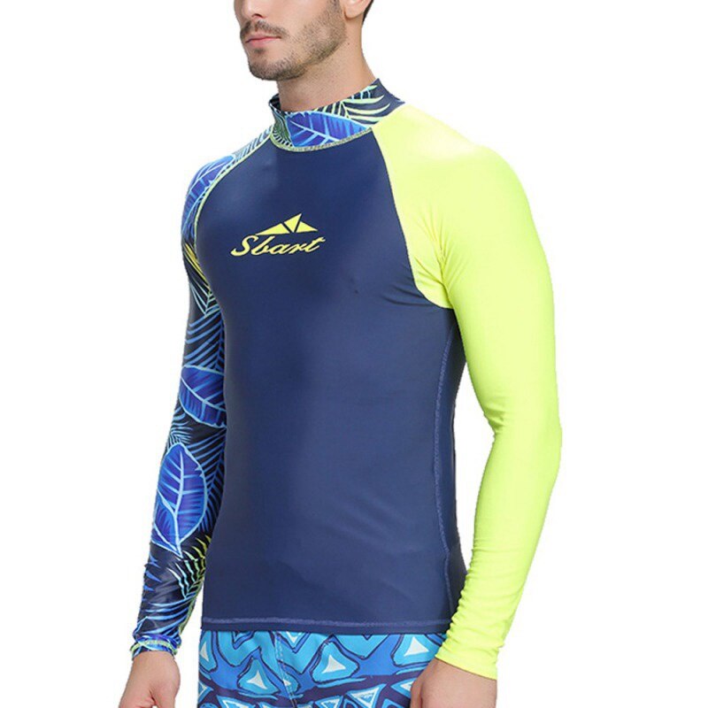 Mannen Rash Guard Shirt Lange Mouwen T-Shirt Badmode Wakeboard Floatsuit Tops UV Beschermende Snorkelen Duiken Zwemmen Surfen