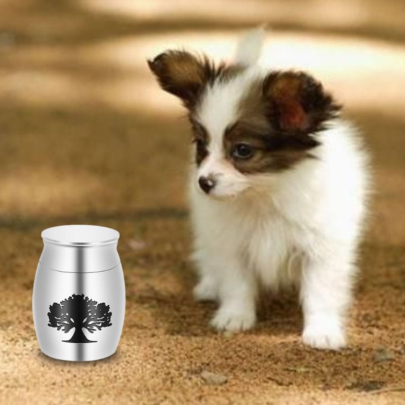 Pet Cremation Urns Stainless Steel Ash Memorial Container Dog Cat Resting Place Storage Holder