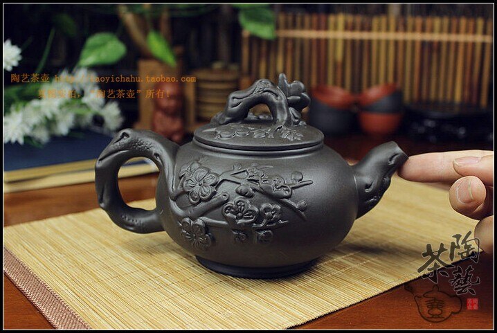 Kinesiskt porslin yixing zisha te set 380ml + 3 koppar 40ml kung fu te tekannor handgjorda zisha keramiska vattenkokare