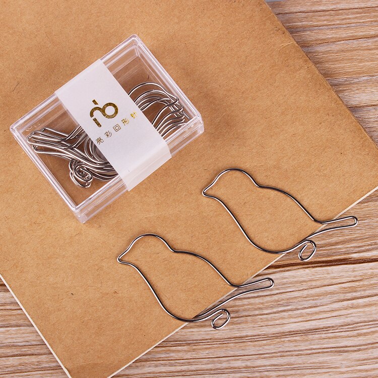 Silver Bird Paper Clip Metal Clip Cute Paper Clips Decorative Clipes De Papel Planner Clips Mini Clip