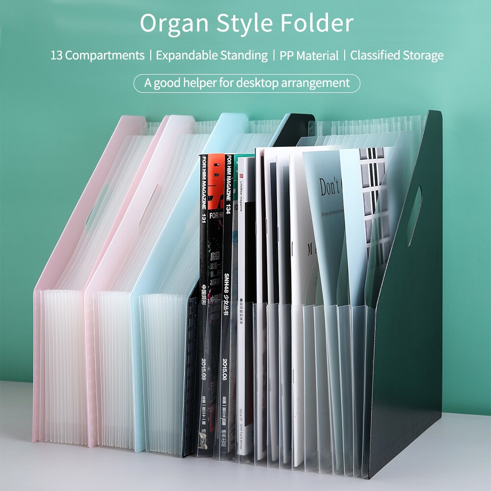 Uchwyt na dokumenty A4 w stylu organowym rozbudowy Organizer robić dokumentów ambona stojak na ulotki przechowywanie z 13 przegródkami robić domowego biura szkolnego