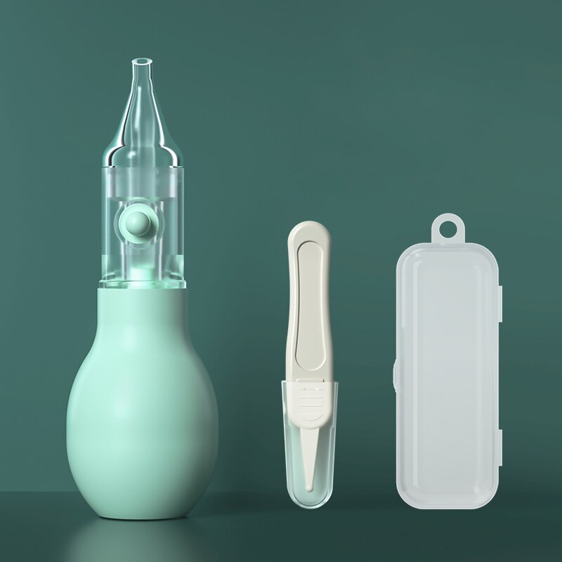 neue Baby nasensauger Baby nase reiniger einstellen Kleinkind freundlicher nase Saugnapf mit booger Clip rosa grün Baby pflege produkte: Grün