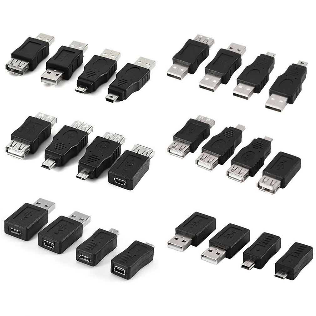 12Pcs Mini USB 3,0 OTG 5pin F/M Ladegerät Adapter Konverter USB Männlichen zu Weiblichen Micro USB Adapter power Bank Kabel