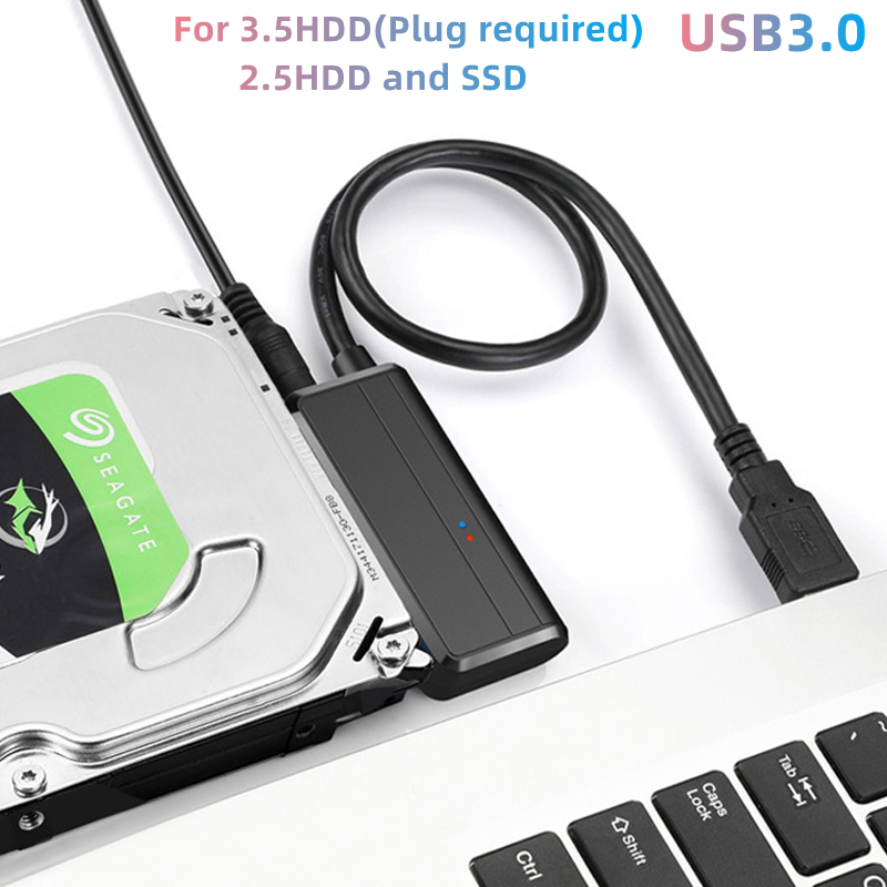 Câble USB SATA III adaptateur Sata vers USB 3.0 5 Gbps prise en charge 2.5/3.5In SSD externe HDD adapter disque dur 3.5 Sata 3 vers USB adapter PC