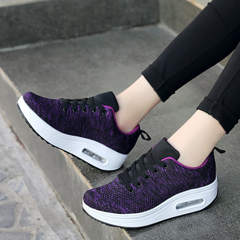 Dames lichtgewicht sneakers air mesh dames sneakers basket tennis casual platform wedges schoenen ademende wandelschoenen schoeisel
