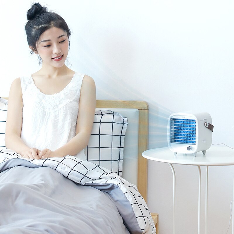 Draagbare Airconditioner Persoonlijke Ruimte Koeler Desktop Mini Usb Oplaadbare Draagbare Ventilator I88