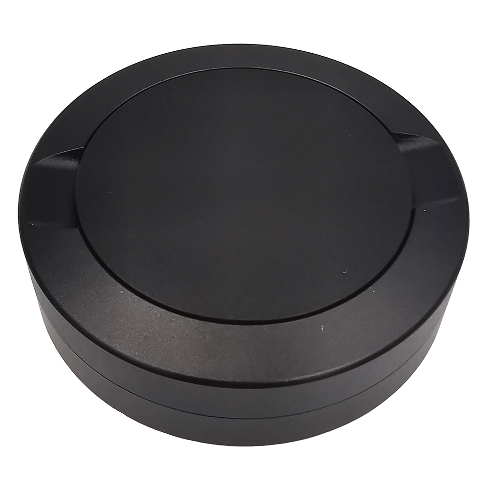 Zyn metallburk 72mm behållare förvaringsplåt snusdosor aluminium svart färg 3 lager snusdosa cnc metall för snus: Svart