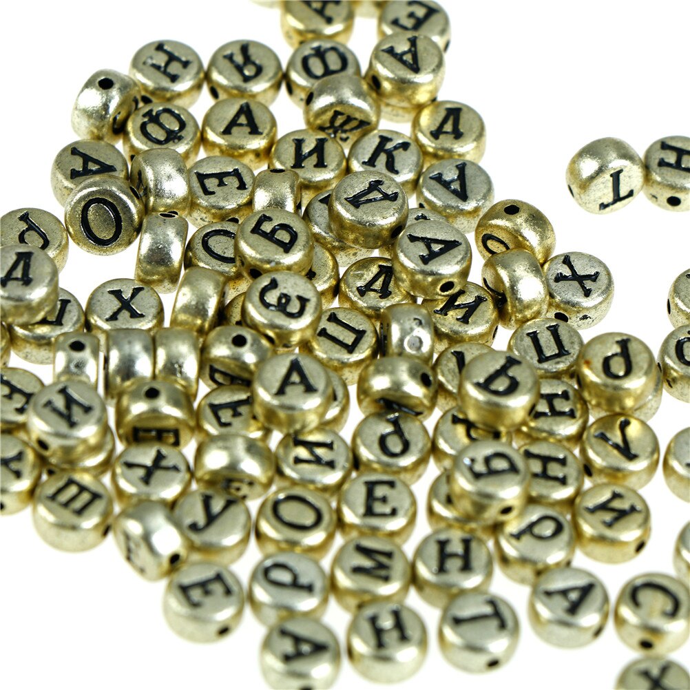 100 stuks/set doe-het-zelf platte ronde letters acryl spacer kralen voor het maken van sieraden alfabet kralen