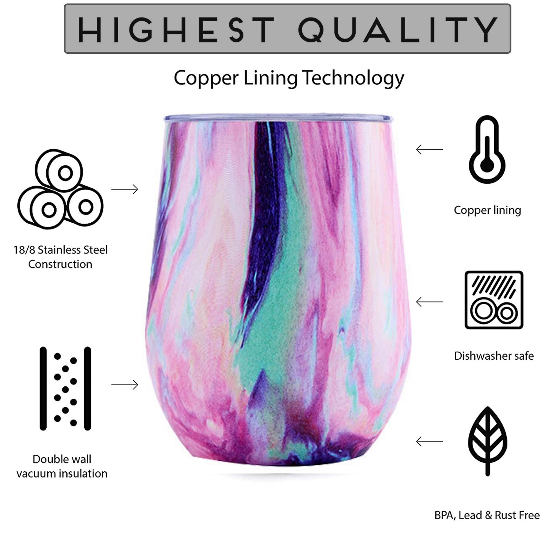 Moderne Mate Cup En Bombilla Set (Yerba Mate Cup) -Yerba Mate Set Dubbelwandige 18/8 Rvs