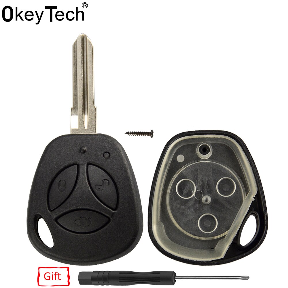 3 Buttons Flip Replacement Car Key Shell For Lada vesta granta priora kalina vaz Uncut Auto Blank Remote car Key Case Cover Fob: Key with screwdriver