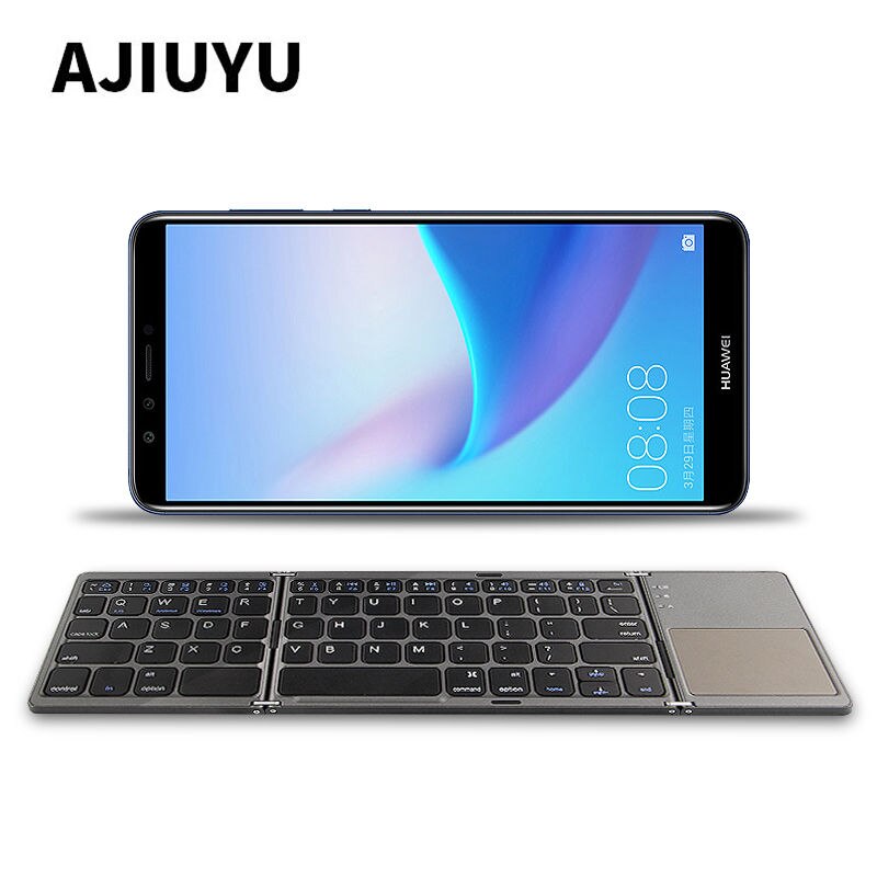 Three folded wireless Bluetooth Keyboard For Huawei P10 P9 P8 P7 P6 Honor mate 10 Mate10 8 9 P 7 6 5 Plus Pro Mobile Phone Case