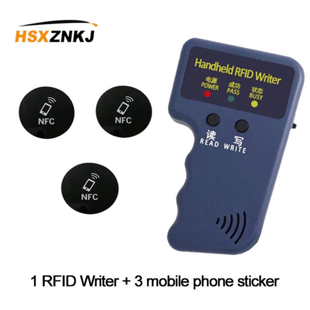 Håndholdt adgangskontrol kortlæser rfid forfatter 125 khz kopimaskine kopimaskine programmerer kortlæser kan skrive  t5577 em4305 etiket