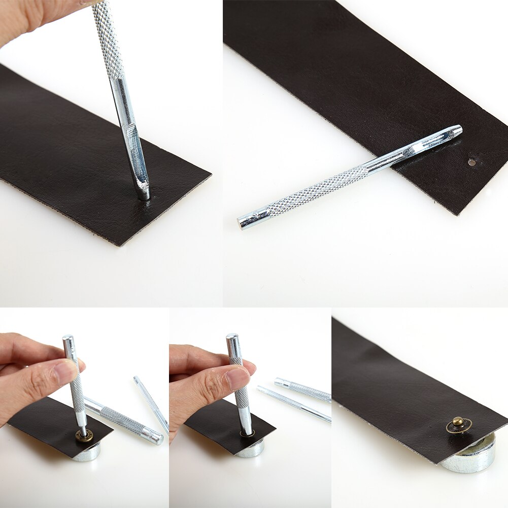 Leather Snap Fasteners Kit,12mm Metal Button Snaps Press Studs Clasps Buttons Sewing Buttons for Clothes,Jackets